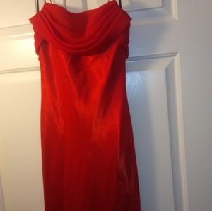 Formal red dress w scarf